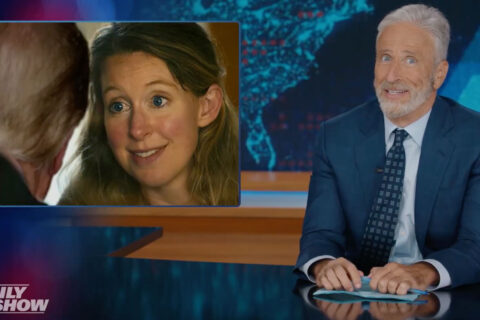 Jon Stewart Elizabeth Holmes compar